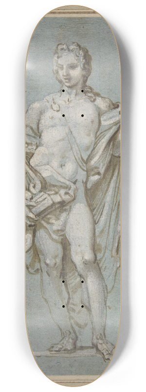 Paolo Gerolamo Piola - Standing Figure of Apollo with a Lyre 8.25 inch art skate deck Paolo Gerolamo Piola - Standing Figure of Apollo with a Lyre 8.25 inch art skate deck