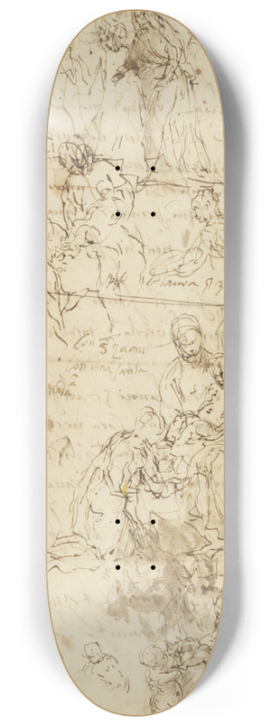 Paolo Veronese - The Mystic Marriage of Saint Catherine and other studies 8.25 inch art skate deck Paolo Veronese - The Mystic Marriage of Saint Catherine and other studies 8.25 inch art skate deck