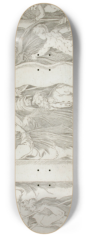 Parmigianino - Saint Peter and Saint John Healing the Lame Man at the Beautiful Gate 8.25 inch art skate deck