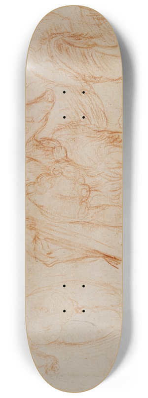 Parmigianino - Studies of the Christ Child, a Crucifix, and a Dog 8.25 inch art skate deck Parmigianino - Studies of the Christ Child, a Crucifix, and a Dog 8.25 inch art skate deck