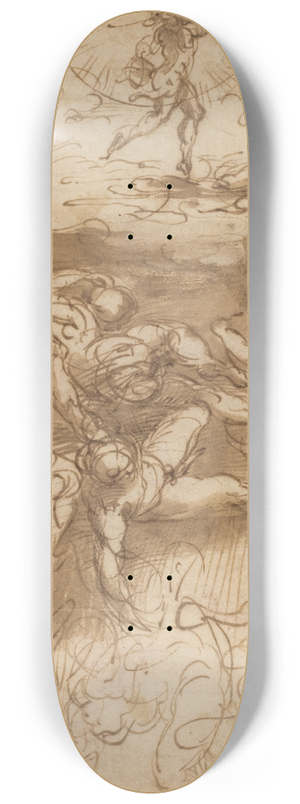 Parmigianino - The Fall of the Rebel Angels (recto) 8.25 inch art skate deck Parmigianino - The Fall of the Rebel Angels (recto) 8.25 inch art skate deck
