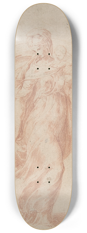 Parmigianino - The Virgin Walking to the Right Carrying the Christ Child 8.25 inch art skate deck