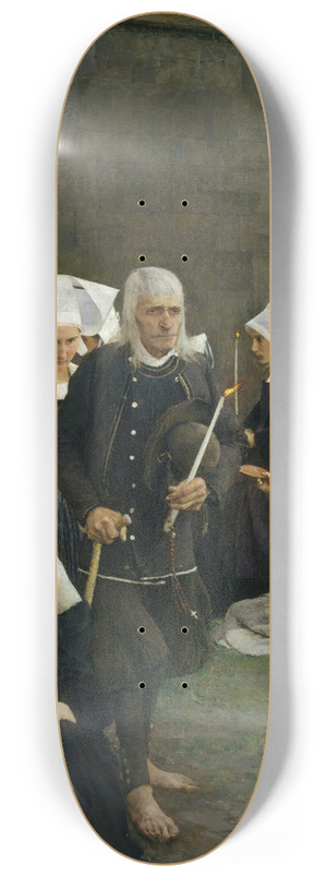 Pascal-Adolphe-Jean Dagnan-Bouveret - The Pardon in Brittany 8.25 inch art skate deck