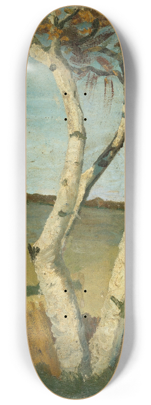 Paula Modersohn-Becker - Birch Tree in a Landscape 8.25 inch art skate deck Paula Modersohn-Becker - Birch Tree in a Landscape 8.25 inch art skate deck