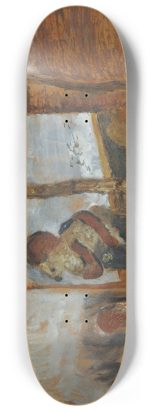 Paula Modersohn-Becker - Children and chickens in front of a landscape 8.25 inch art skate deck Paula Modersohn-Becker - Children and chickens in front of a landscape 8.25 inch art skate deck