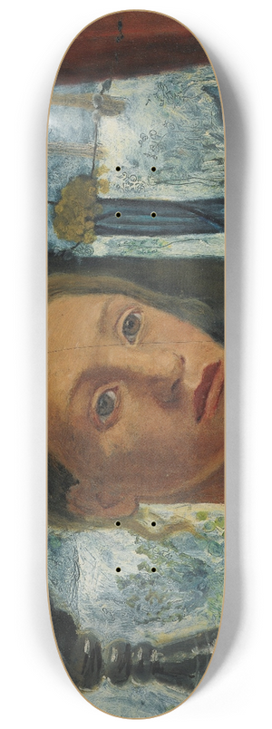 Paula Modersohn-Becker - Girls head in front of a window 8.25 inch art skate deck Paula Modersohn-Becker - Girls head in front of a window 8.25 inch art skate deck