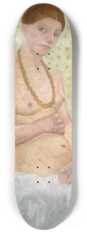 Paula Modersohn-Becker - Self-portrait on the 6th wedding anniversary 8.25 inch art skate deck Paula Modersohn-Becker - Self-portrait on the 6th wedding anniversary 8.25 inch art skate deck