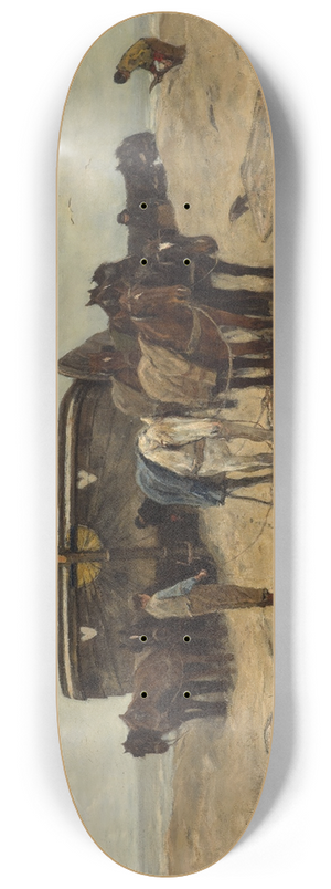 Anton Mauve - Fishing boat on the beach 8.25 inch art skate deck