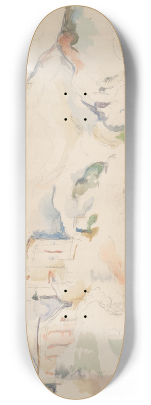 Paul Czanne - Chteau Noir and Mont Sainte-Victoire, c. 1890-1895 8.25 inch art skate deck Paul Czanne - Chteau Noir and Mont Sainte-Victoire, c. 1890-1895 8.25 inch art skate deck