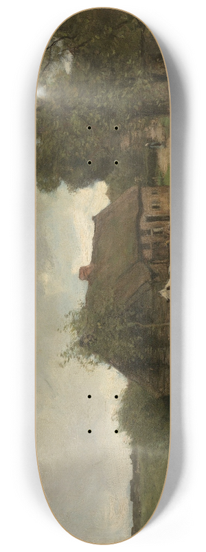 Anton Mauve - Huisje aan de zandweg 8.25 inch art skate deck
