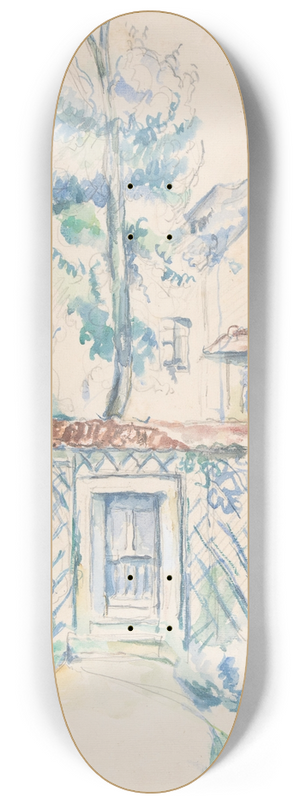 Paul Czanne - Entrance to a Garden 8.25 inch art skate deck