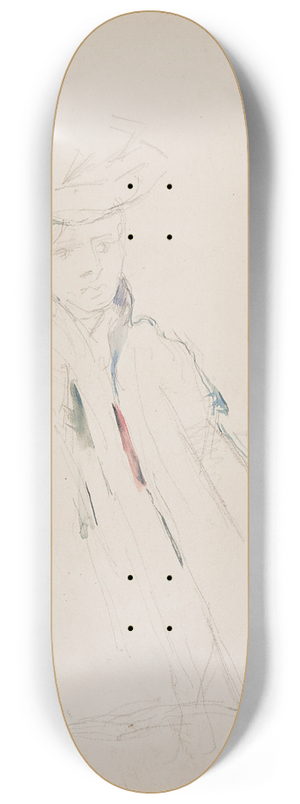 Paul Czanne - Femme  la mante 8.25 inch art skate deck Paul Czanne - Femme  la mante 8.25 inch art skate deck