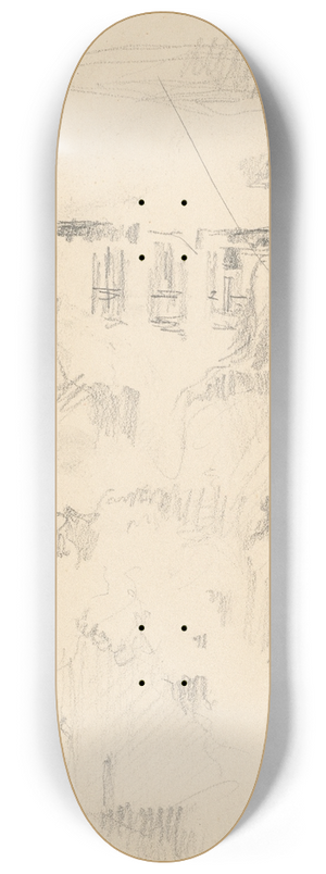 Paul Czanne - House Surrounded by Vegetation 8.25 inch art skate deck Paul Czanne - House Surrounded by Vegetation 8.25 inch art skate deck