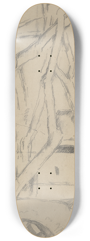 Paul Czanne - The Little Bridge (recto) 8.25 inch art skate deck