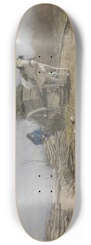 Anton Mauve - The wood gatherer 8.25 inch art skate deck