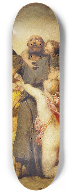 Paul Delaroche - The Temptation of Saint Anthony 8.25 inch art skate deck Paul Delaroche - The Temptation of Saint Anthony 8.25 inch art skate deck