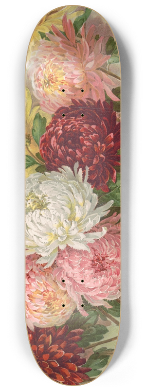 Paul de Longpre - A cluster of beauty 8.25 inch art skate deck