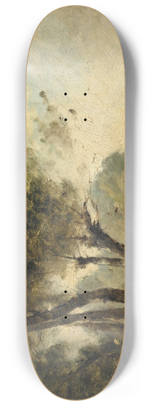 Paul Dsir Trouillebert - Arbres au bord dun fleuve 8.25 inch art skate deck