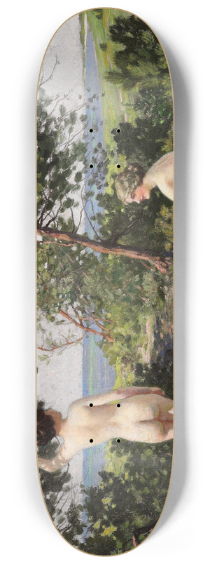 Paul Fischer - To badepiger i et krat ved kysten ved Hornbk 8.25 inch art skate deck Paul Fischer - To badepiger i et krat ved kysten ved Hornbk 8.25 inch art skate deck