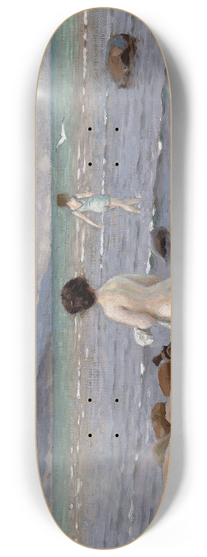 Paul Fischer - To badepiger p en stenet strand 8.25 inch art skate deck Paul Fischer - To badepiger p en stenet strand 8.25 inch art skate deck