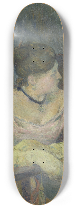Paul Gauguin - Madame Mette Gauguin in Evening Dress 8.25 inch art skate deck Paul Gauguin - Madame Mette Gauguin in Evening Dress 8.25 inch art skate deck