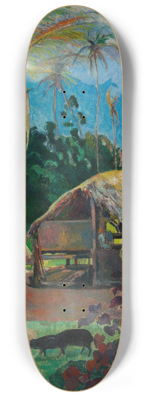 Paul Gauguin - The Black Pigs 8.25 inch art skate deck