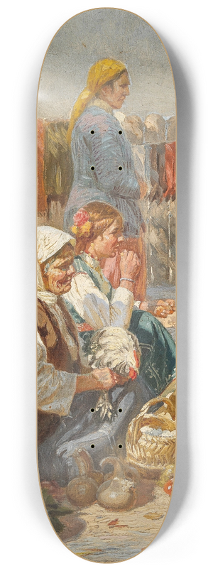 Anton Mittoff (Mitov) - The Peasant Market 8.25 inch art skate deck