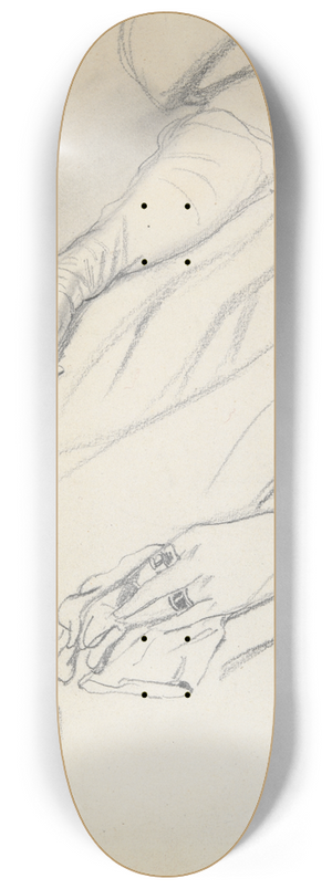 Paul Gavarni - Studies ofHands 8.25 inch art skate deck