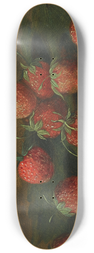 Paul-Jacques-Aim Baudry - Study Of Strawberries 8.25 inch art skate deck