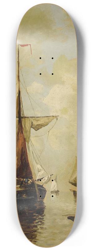 Paul Jean Clays - Fishing Boats in the Harbor 8.25 inch art skate deck Paul Jean Clays - Fishing Boats in the Harbor 8.25 inch art skate deck