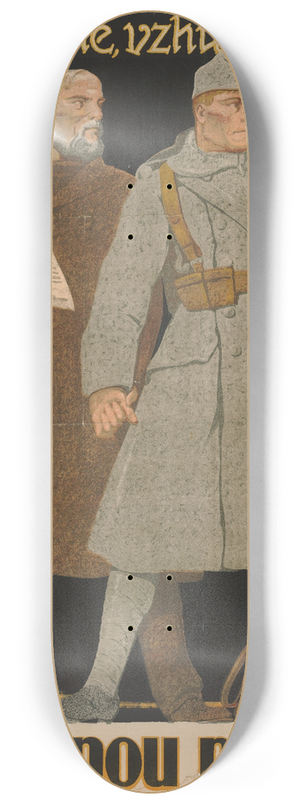 Antonn Erhardt - I vy oban (You too, citizens, on to the fight! Draw 7th War Loan) 8.25 inch art skate deck