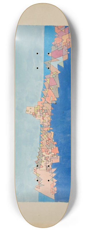 Paul Klee - Burg auf dem Riff 8.25 inch art skate deck