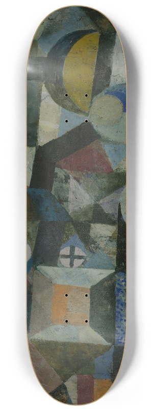 Paul Klee - Composition with the Yellow Half-Moon and the Y 8.25 inch art skate deck