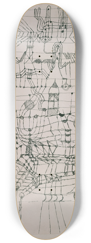 Paul Klee - Drawing Knotted in the Manner of a Net 8.25 inch art skate deck