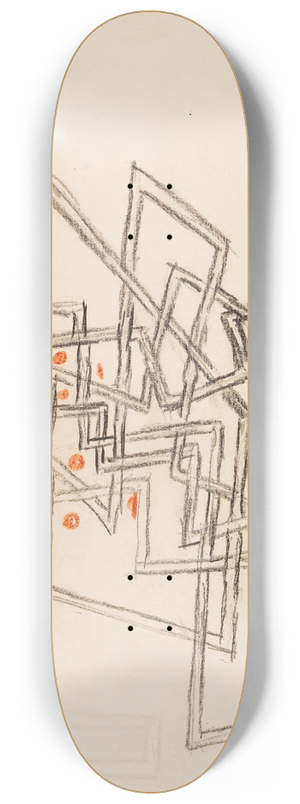 Paul Klee - Drei in Verworrenheit 8.25 inch art skate deck