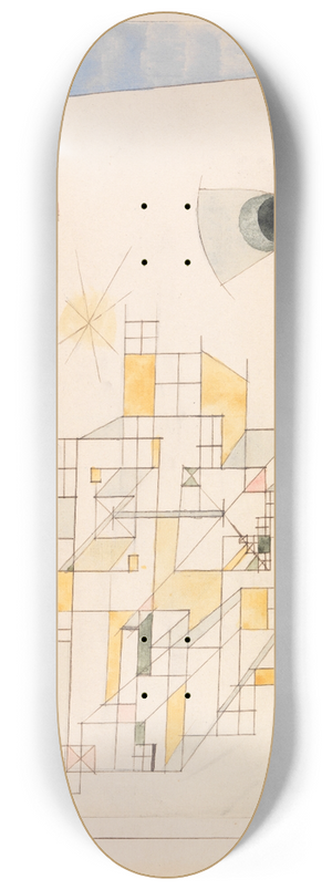 Paul Klee - Haus der Firma Z 8.25 inch art skate deck