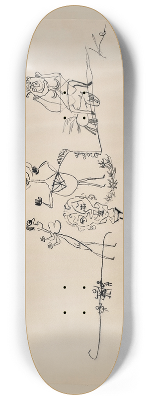 Paul Klee - Kunststreit 8.25 inch art skate deck