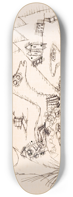 Paul Klee - Mountain Landscape 8.25 inch art skate deck