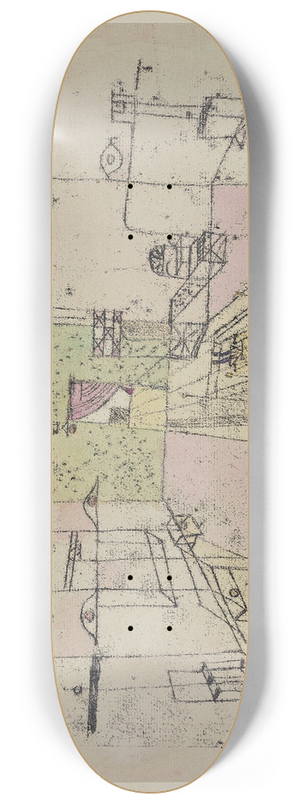 Paul Klee - Phantom Perspective 8.25 inch art skate deck