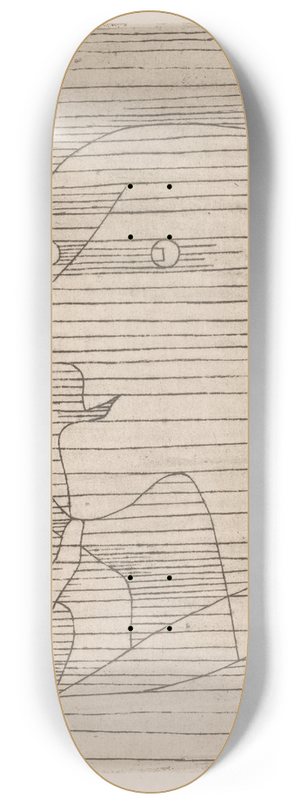Paul Klee - The Calculating Old Man 8.25 inch art skate deck