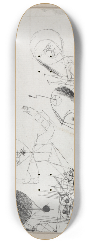 Paul Klee - With the Dot 8.25 inch art skate deck