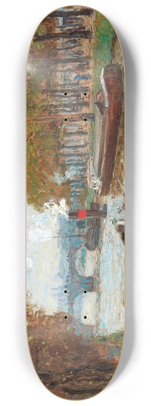 Paul Kutscha - A Canal in Autumn 8.25 inch art skate deck