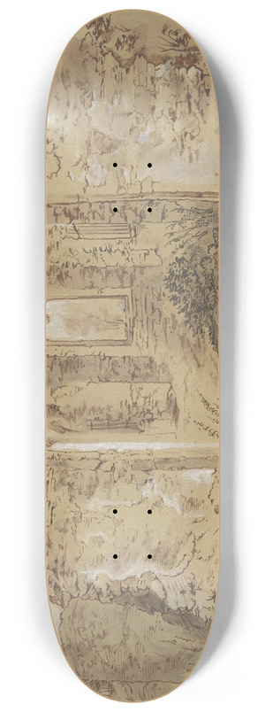 Anton Radl - Die Ruine Hubertuskapelle bei Bergen 8.25 inch art skate deck