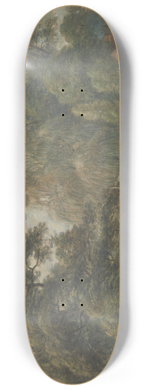 Paul Sandby - The Garden of Thomas Sandbys House at Englefield Green near Windsor 8.25 inch art skate deck