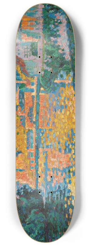 Paul Signac - Les Andelys. Soleil couchant 8.25 inch art skate deck