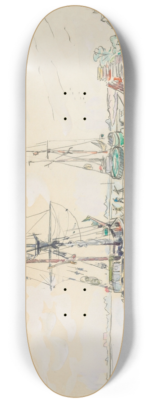 Paul Signac - Rivire de Vannes 8.25 inch art skate deck