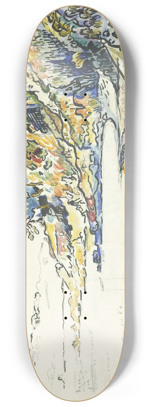 Paul Signac - The Calanque at Saint Tropez 8.25 inch art skate deck