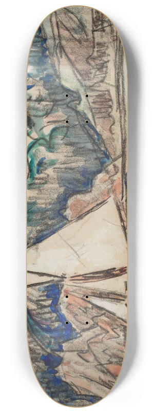 Paul Signac - Voilier naviguant sur le Trieux 8.25 inch art skate deck