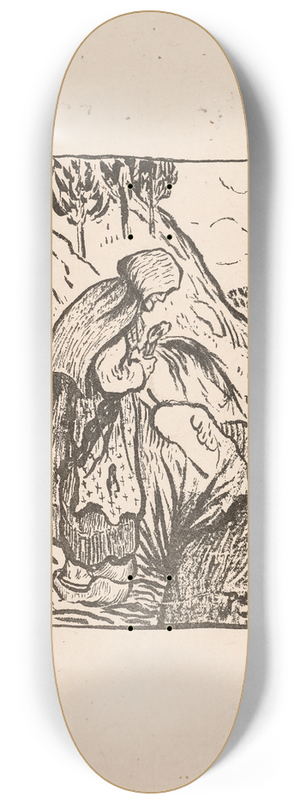 Paul Srusier - Vieille bretonne dans la lande 8.25 inch art skate deck Paul Srusier - Vieille bretonne dans la lande 8.25 inch art skate deck