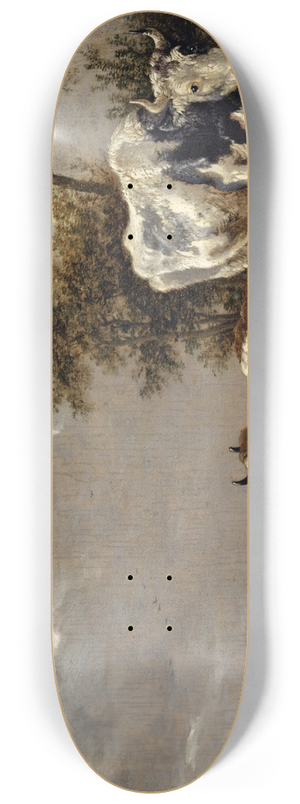 Paulus Potter - Three Cows on a Pasture 8.25 inch art skate deck